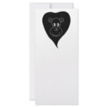 Black Lion Face. Cartoon Vector Art. Custom rack cards