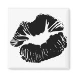 Black Lips Fridge Magnets