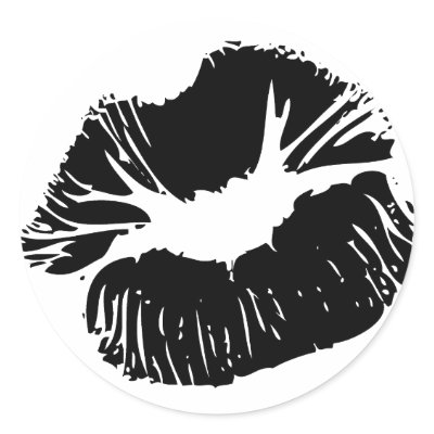 Black Lips Stickers by wheedesign