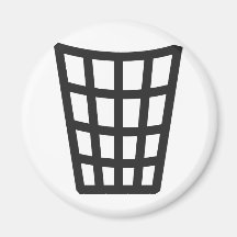 black litter bin icon fridge magnets