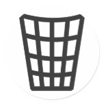 black litter bin icon stickers