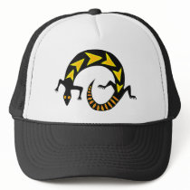 black lizzard cap mesh hat
