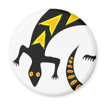 black lizzard closeup magnet