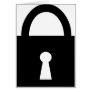 black lock icon card
