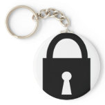 black lock icon keychains