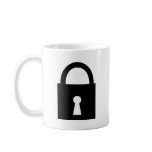 black lock icon mugs