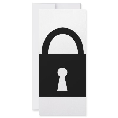 black lock icon rack card template by TomaniacLines