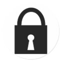 black lock icon stickers