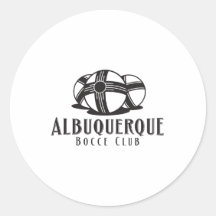 Black Logo Abq bocce Club Stickers