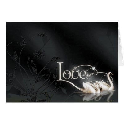 Black Love Swans RSVP Notes by Hafapea