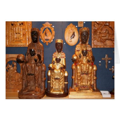 Black Madonnas Greeting Card by moonrisings
