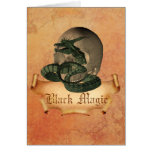 Black Magic Skull Greeting Card