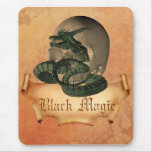 Black Magic Skull Mouse Mat