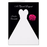 Black Maid of Honour Card -- Bridal Gown