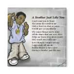 Black Male Youth Brother Refrigerator Magnet
