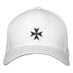 Black Maltese Cross Embroidered Hat embroidered hats