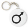 black man male sign icon key chain