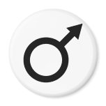 black man male sign icon fridge magnet