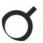 black man male sign icon sticker