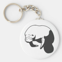 Black Manatee Keychains