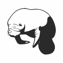 Black Manatee Photo Cutouts