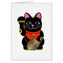 Black Maneki Neko Cards