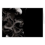 Black marble card