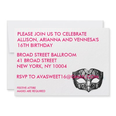BLACK MASK PARTY INVITATION by cutiepatuti4474