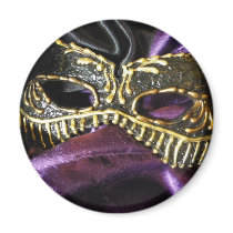 Black Masquarade Fridge Magnet