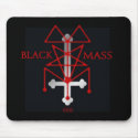 Black Mass Inverted Cross and Sigil Mousepad