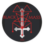 Black Mass Inverted Cross and Sigil Sticker