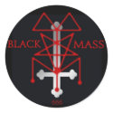 Black Mass Inverted Cross and Sigil stickers