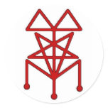 Black mass signature Sigil Round Sticker