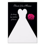 Black Matron of Honour Thank You Card -- Gown
