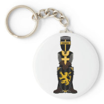 Black Medieval Knight Keychain