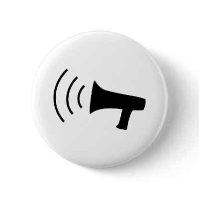 black megaphone icon button by Tomaniac