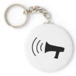 black megaphone icon keychain