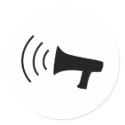black megaphone icon stickers