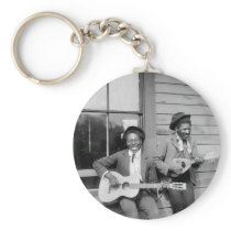 Black Men Playing Guitar, 1902 Keychain