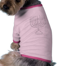 Black Menorah Dog Tshirt