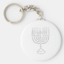 Black Menorah Keychains