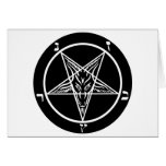black metal, baphomet, lord of darkness! greeting card
