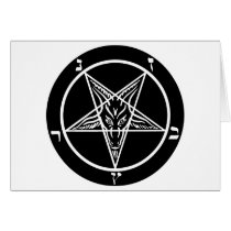 black metal, baphomet, lord of darkness! greeting card