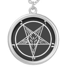 black metal baphomet necklace