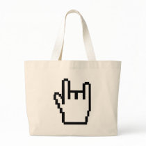 black metal-head icon canvas bag