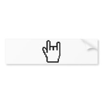 black metal-head icon bumper sticker