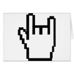 black metal-head icon greeting cards