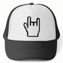 black metal-head icon hat