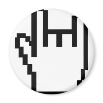 black metal-head icon magnets