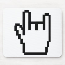 black metal-head icon mousepad